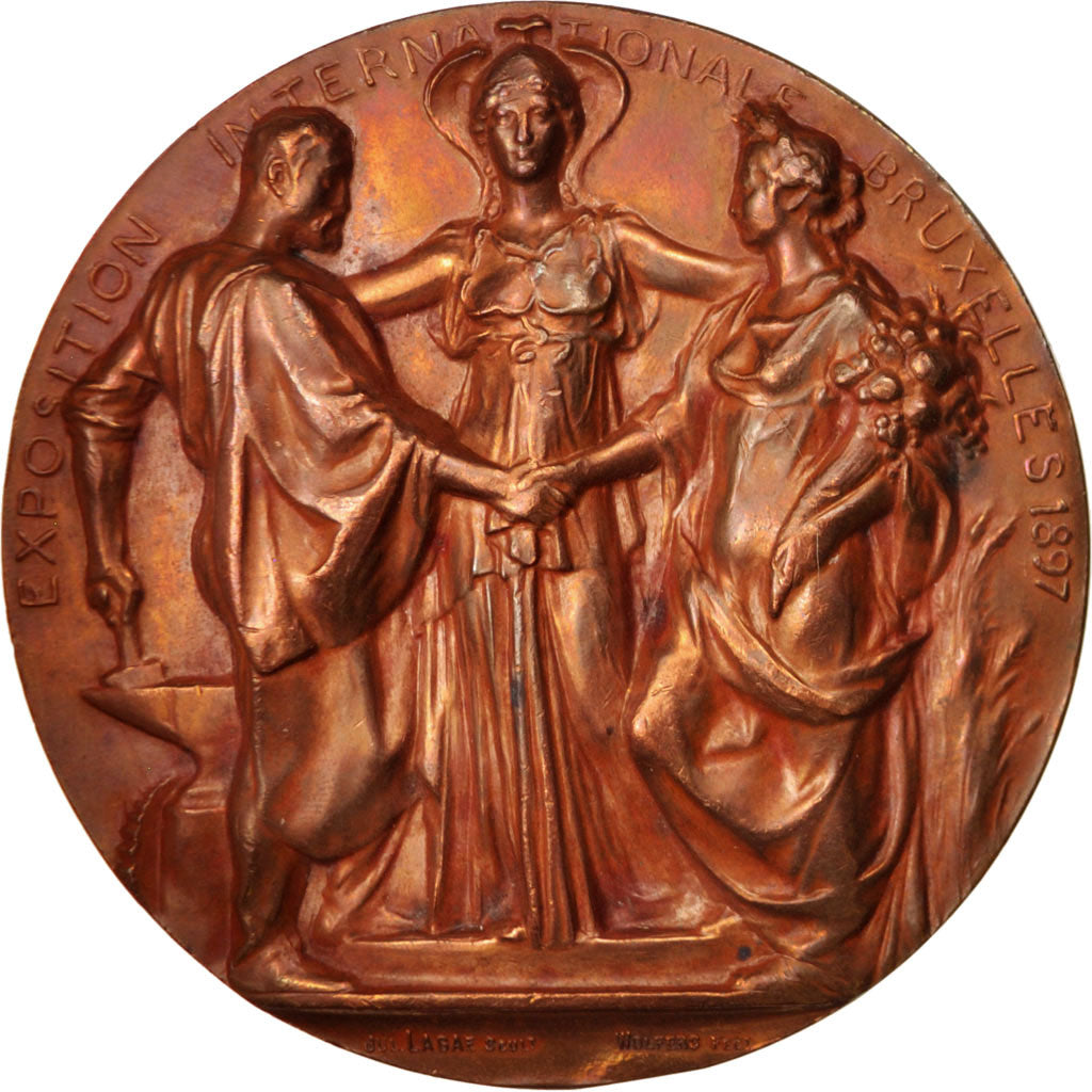Belgium, Medal, Exposition internationale de Bruxelles, Arts & Culture, 1897