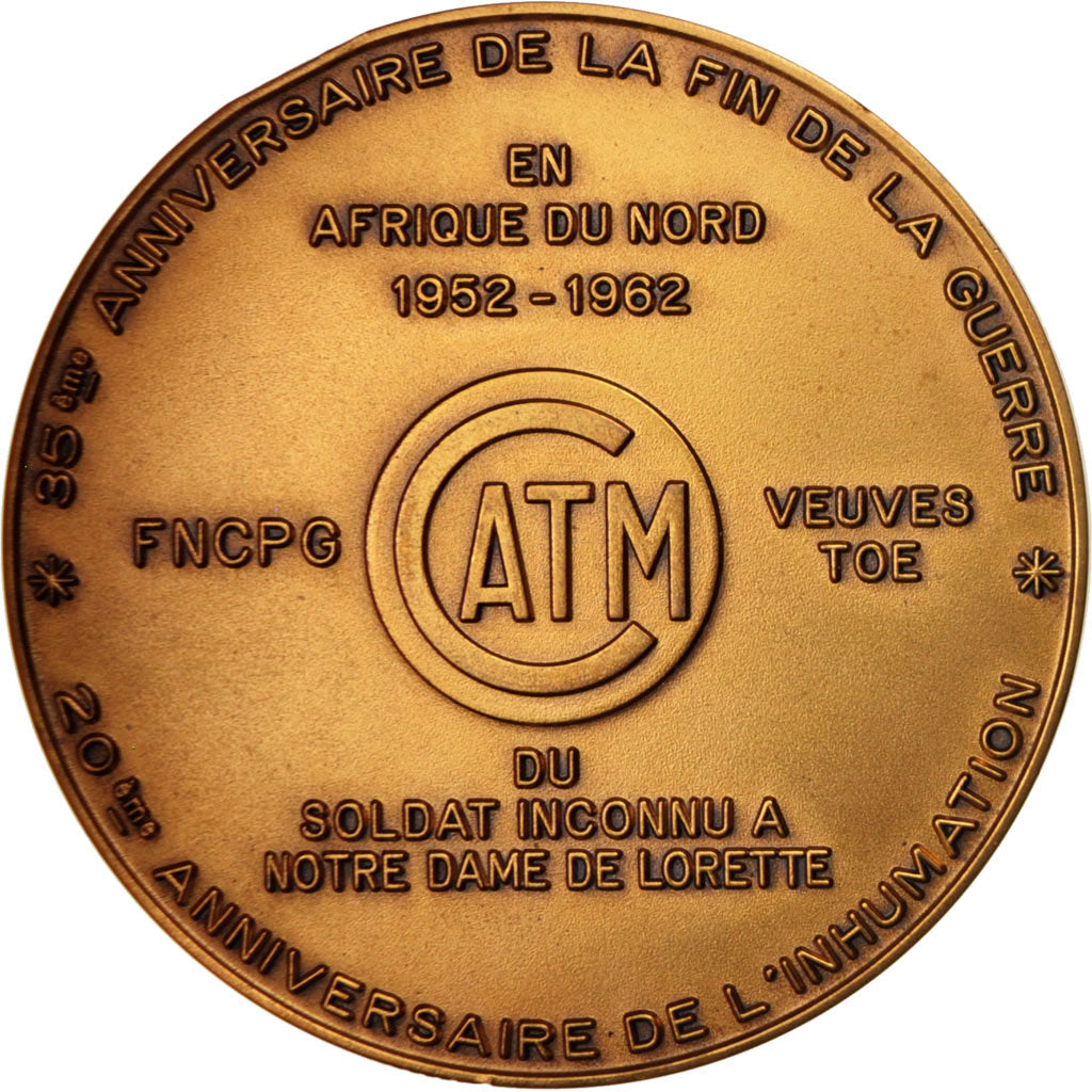 Francia, Medal, Parcours de la Flamme du Souvenir, History, 1962, EBC, Bronce