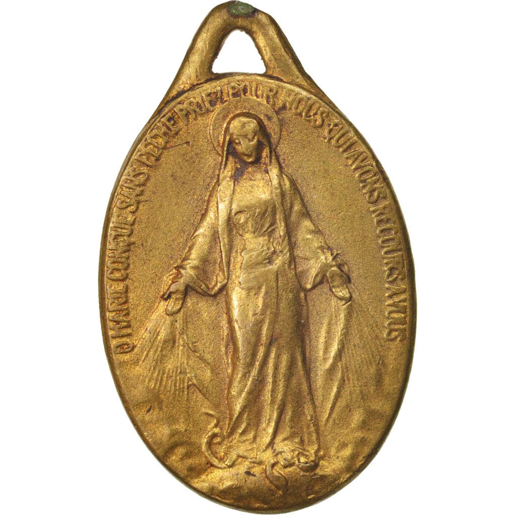 France, Medal, The Virgin, Religions & beliefs, AU(50-53), Copper
