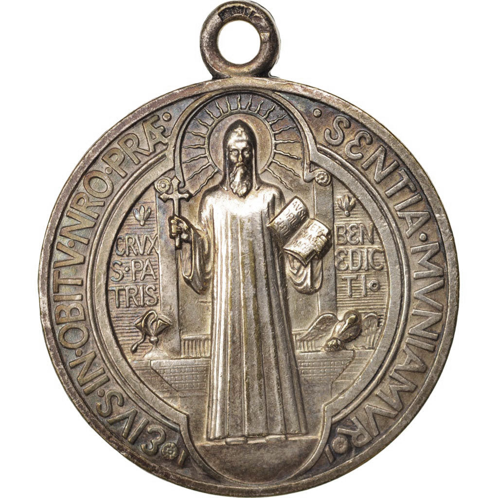 France, Medal, Saint Benoît, Religions & beliefs, 1880, MS(63), Silver