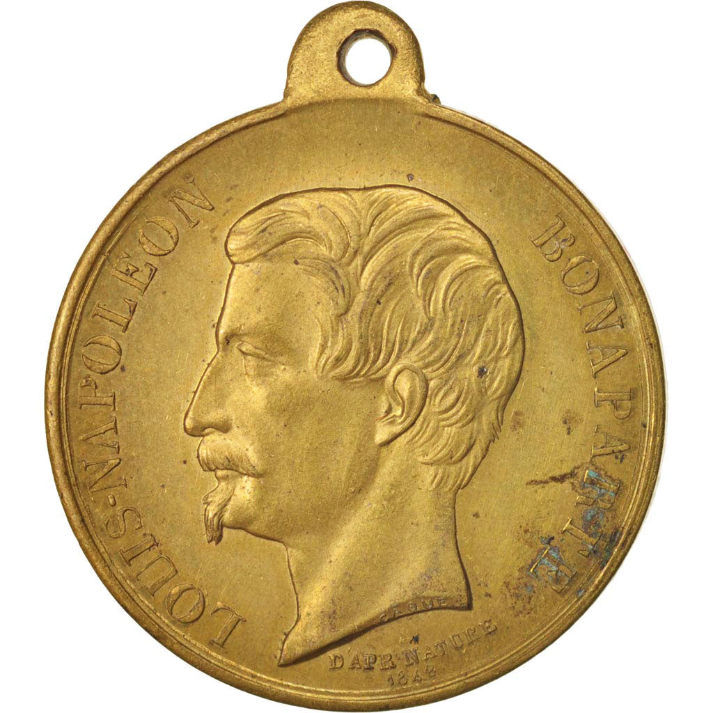 Frankreich, Medal, Louis Napoléon Bonaparte, History, 1848, Caqué, UNZ