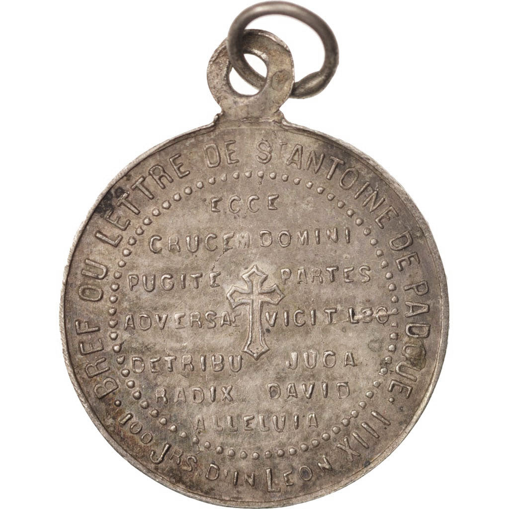 Francia, Medal, Saint Antoine de Padoue, Religions & beliefs, XIXth Century