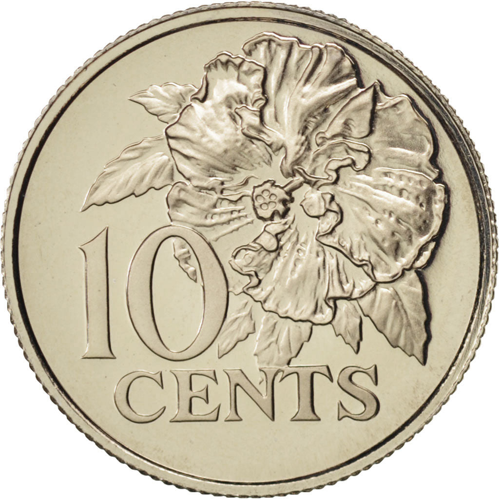 TRINIDAD & TOBAGO, 10 Cents, 1975, Franklin Mint, MS(65-70), Copper-nickel