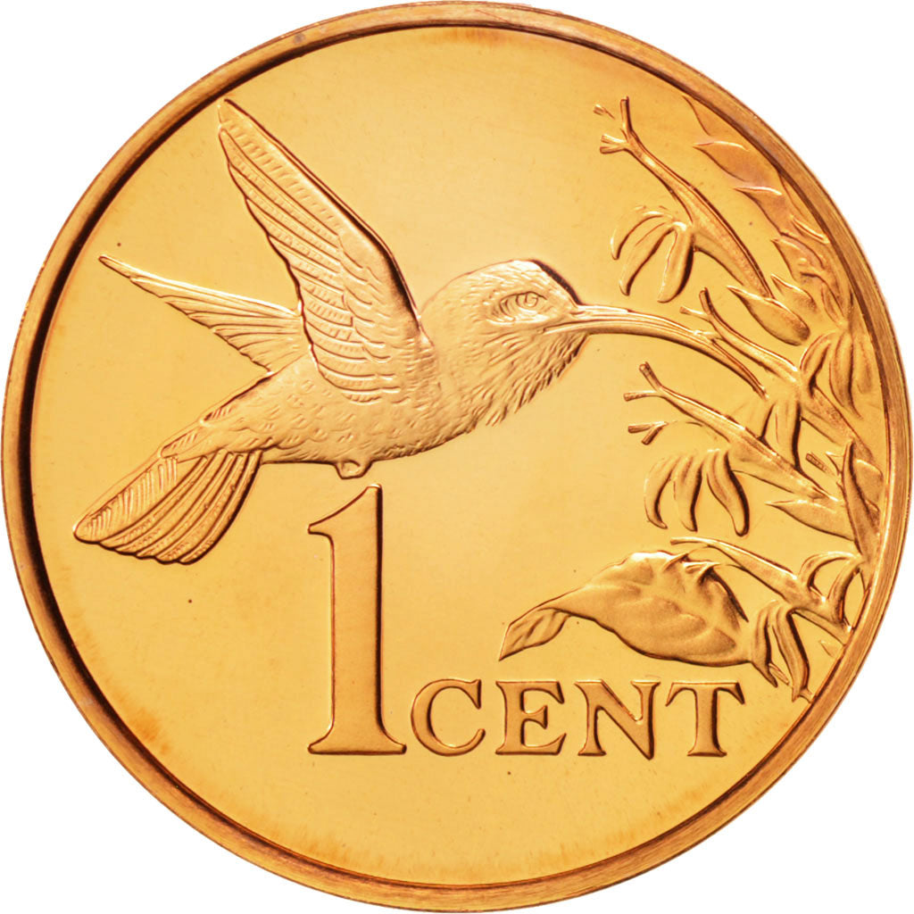 TRINIDAD & TOBAGO, Cent, 1975, Franklin Mint, MS(65-70), Bronze, KM:25