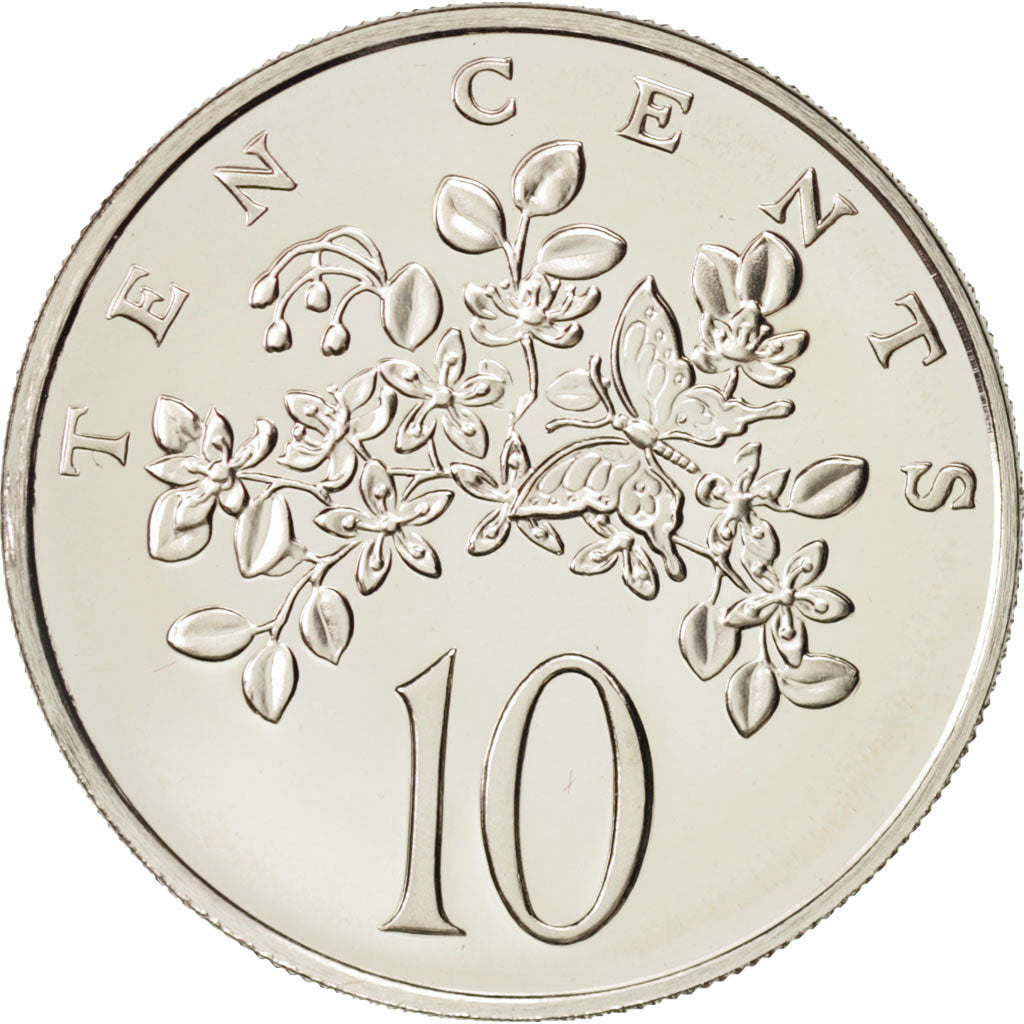 Coin, Jamaica, Elizabeth II, 10 Cents, 1976, Franklin Mint, USA, MS(65-70)