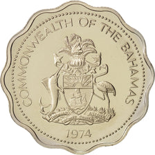 Bahamas, Elizabeth II, 10 Cents, 1974, Franklin Mint, U.S.A., MS(65-70)