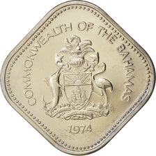 Bahamas, Elizabeth II, 15 Cents, 1974, Franklin Mint, U.S.A., FDC, Rame-nichel