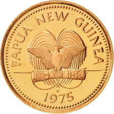 Papua New Guinea, Toea, 1975, Franklin Mint, STGL, Bronze, KM:1