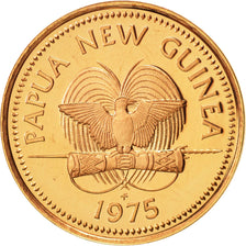 Papua New Guinea, Toea, 1975, Franklin Mint, MS(65-70), Bronze, KM:1