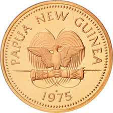 Papua New Guinea, 2 Toea, 1975, Franklin Mint, MS(65-70), Bronze, KM:2