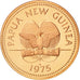 Papua New Guinea, 2 Toea, 1975, Franklin Mint, MS(65-70), Bronze, KM:2