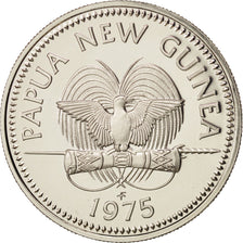 Moneta, Papua Nuova Guinea, 10 Toea, 1975, Franklin Mint, FDC, Rame-nichel, KM:4