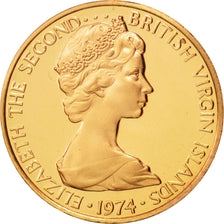 Moneda, ISLAS VÍRGENES BRITÁNICAS, Elizabeth II, Cent, 1974, Franklin Mint
