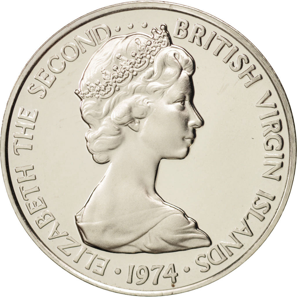 Coin, BRITISH VIRGIN ISLANDS, Elizabeth II, 5 Cents, 1974, Franklin Mint