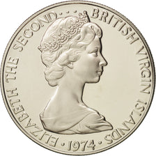 BRITISH VIRGIN ISLANDS, Elizabeth II, 10 Cents, 1974, Franklin Mint, U.S.A.