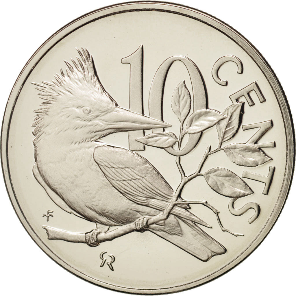 BRITISH VIRGIN ISLANDS, Elizabeth II, 10 Cents, 1974, Franklin Mint, U.S.A.