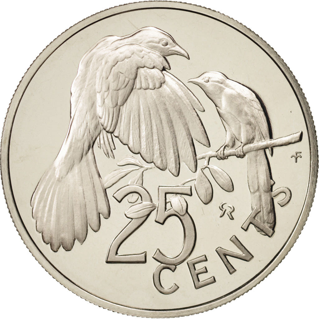 BRITISH VIRGIN ISLANDS, Elizabeth II, 25 Cents, 1974, Franklin Mint, U.S.A.