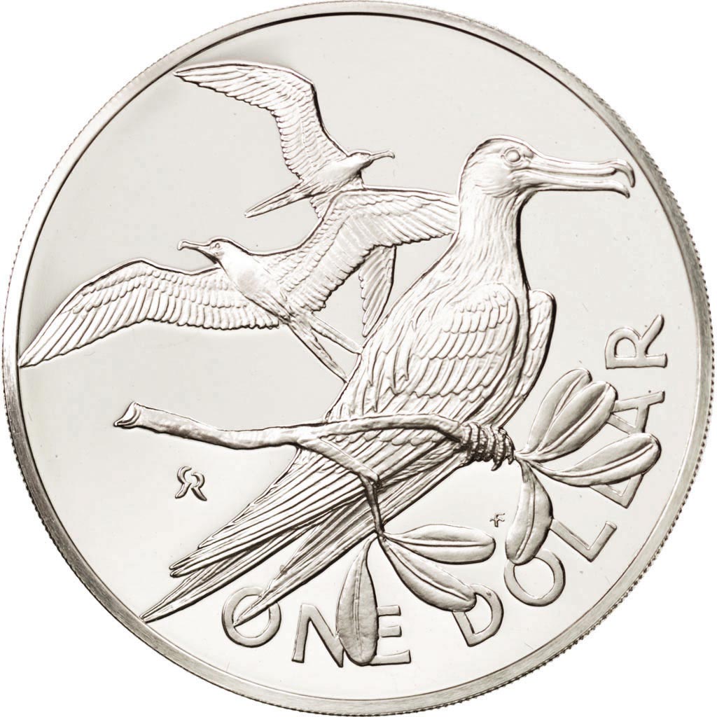 Coin, BRITISH VIRGIN ISLANDS, Elizabeth II, Dollar, 1974, Franklin Mint, U.S.A.