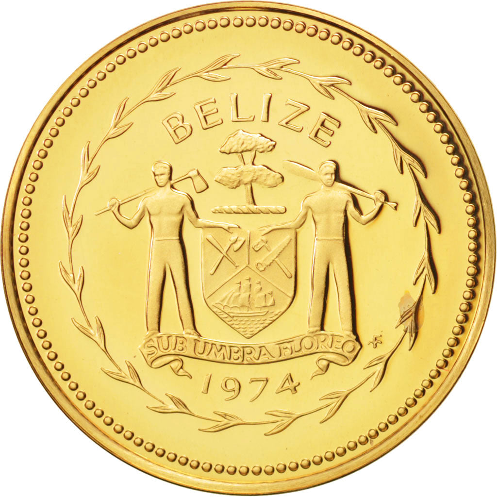 Belize, Cent, 1974, Franklin Mint, MS(65-70), Bronze, KM:38