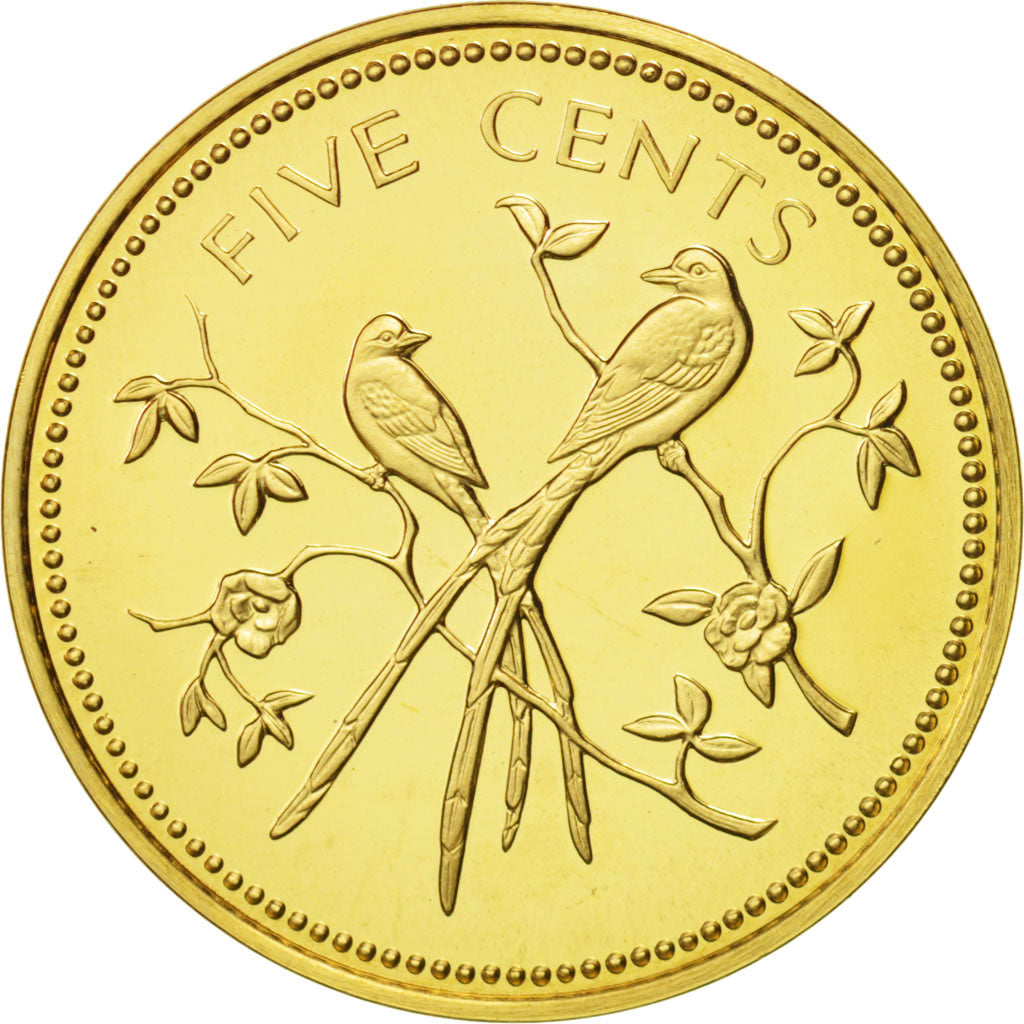 Belize, 5 Cents, 1974, Franklin Mint, MS(65-70), Nickel-brass, KM:39
