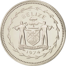 Belize, 25 Cents, 1974, Franklin Mint, FDC, Argent, KM:41a