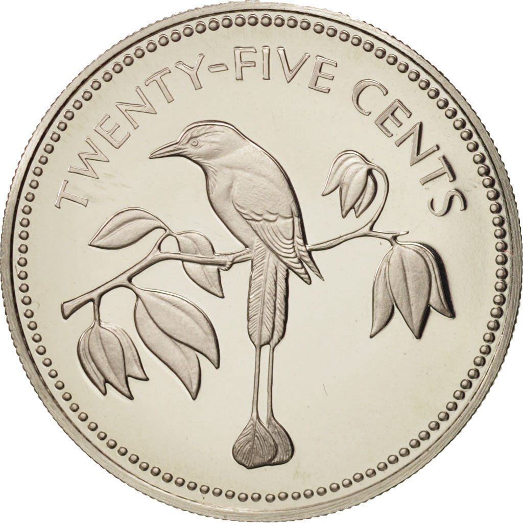 Belize, 25 Cents, 1974, Franklin Mint, MS(65-70), Silver, KM:41a