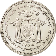 Belice, Dollar, 1974, Franklin Mint, FDC, Plata, KM:43a