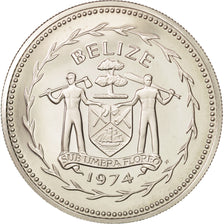 Belize, 5 Dollars, 1974, Franklin Mint, MS(65-70), Silver, KM:44a