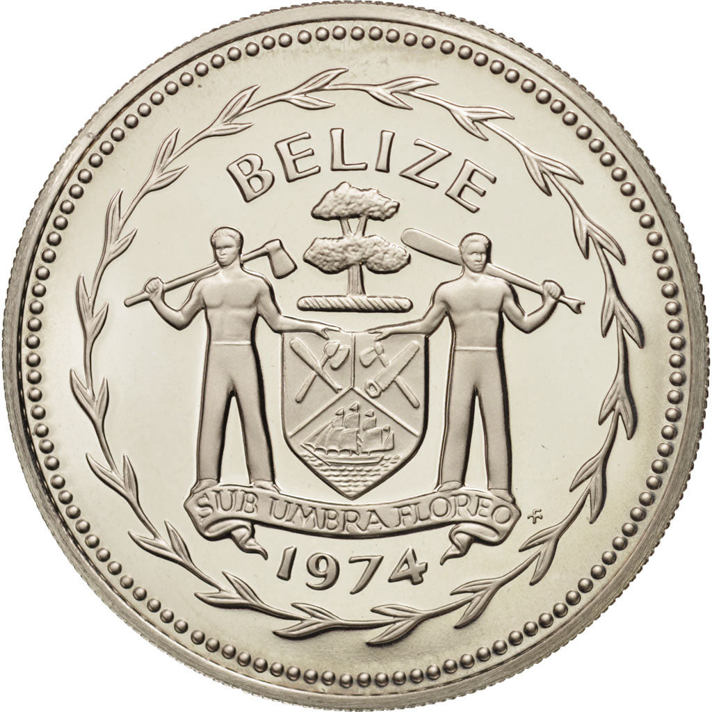 Belize, 10 Dollars, 1974, Franklin Mint, FDC, Argent, KM:45a