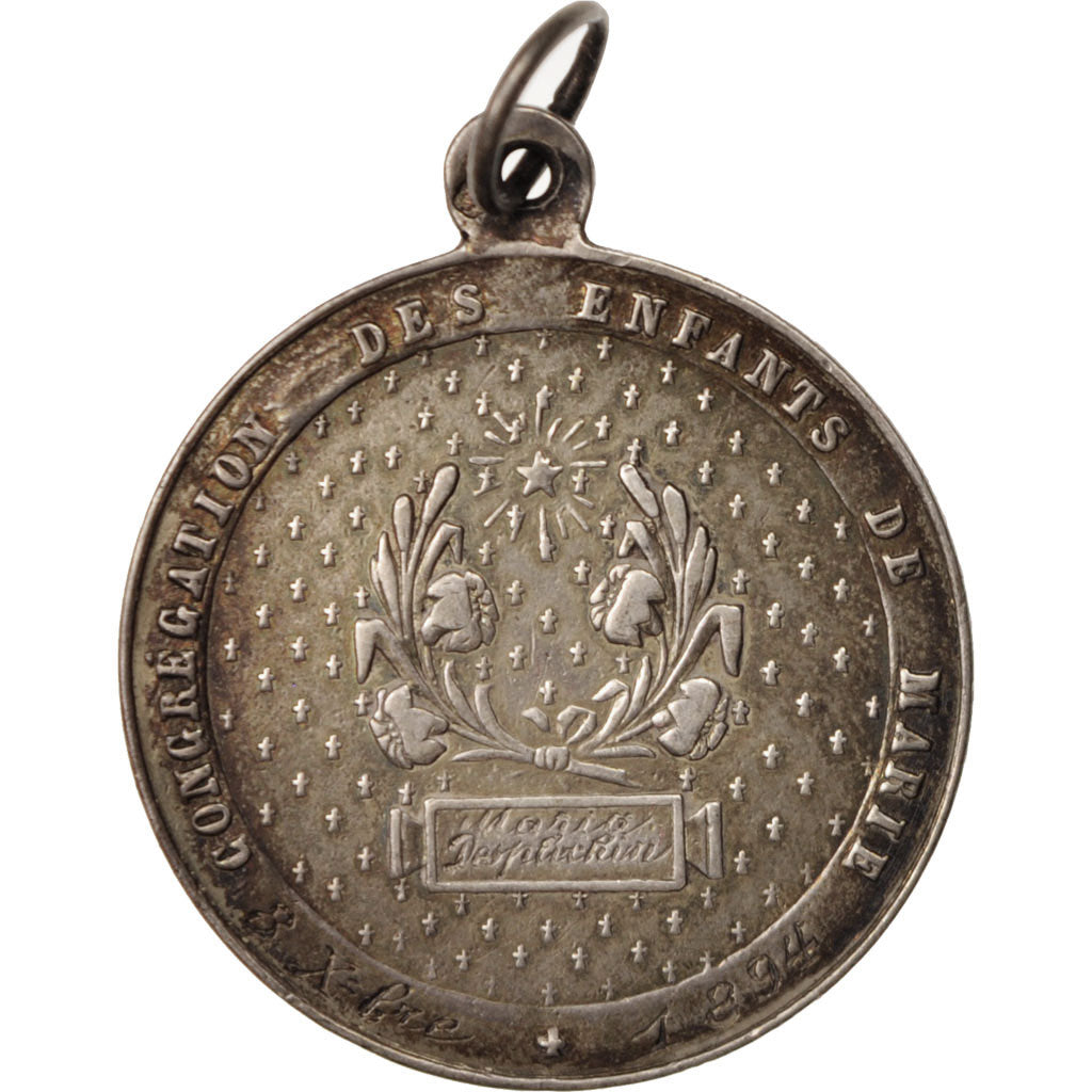 France, Medal, Congrégation des enfants de Marie, Religions & beliefs, 1894