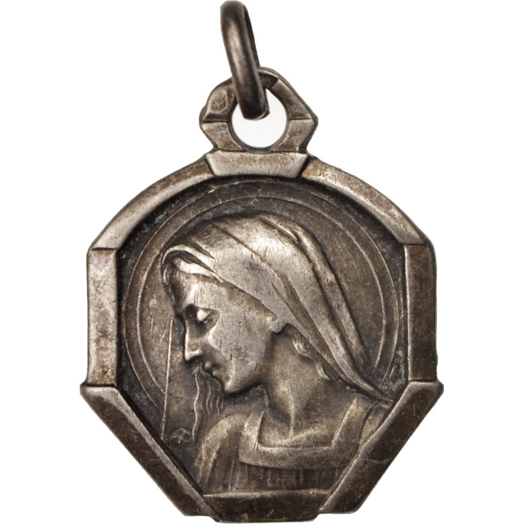 France, Medal, The Virgin, Lourdes, Religions & beliefs, AU(50-53), Silver