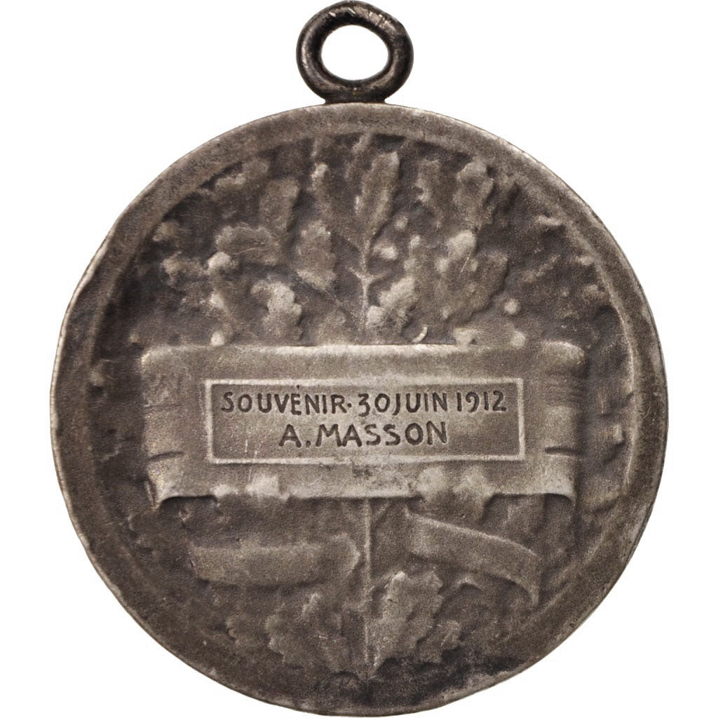 France, Medal, Souvenir du 30 juin 1912, History, 1912, Morlon, AU(50-53)