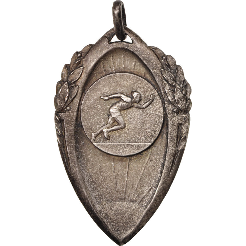 Frankrijk, Medal, Running medal, Sports & leisure, XXth Century, ZF+, Silvered
