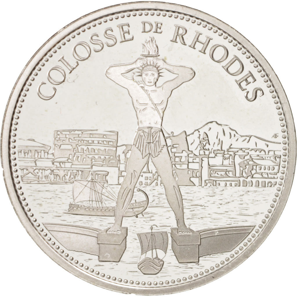 Frankrijk, Medal, Merveilles du monde, Colosse de Rhodes, Arts & Culture, UNC-