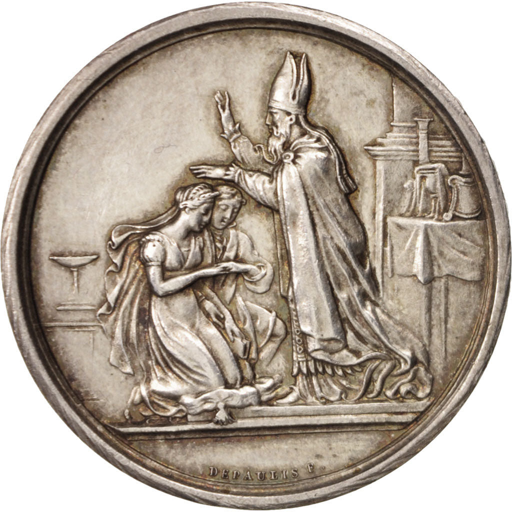 Francia, Medal, Wedding medal, Religions & beliefs, 1859, Depaulis, SPL-