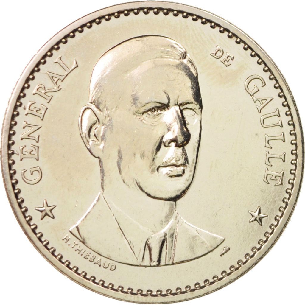 France, Medal, Général De Gaulle, History, Thiébaud, AU(55-58), Nickel