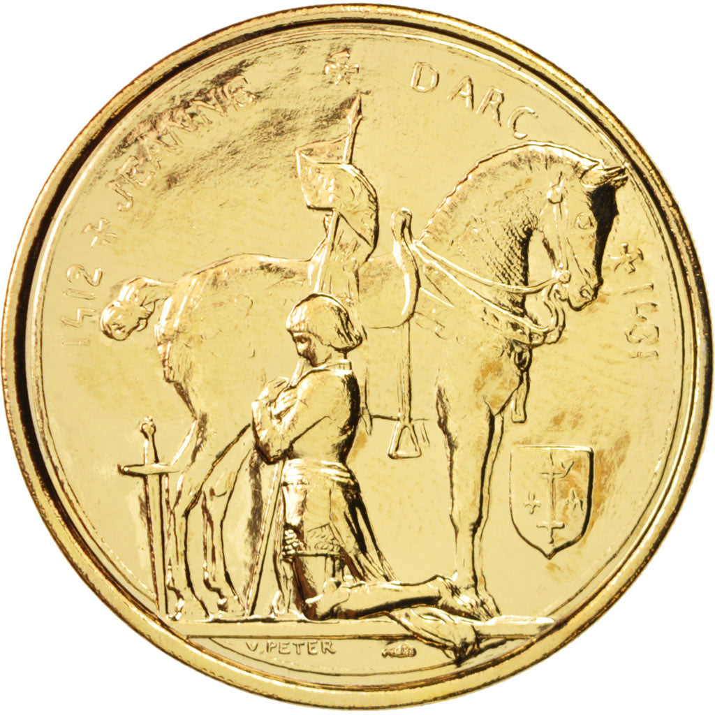 France, Medal, Jeanne d'Arc, History, MS(65-70), Cupro-nickel