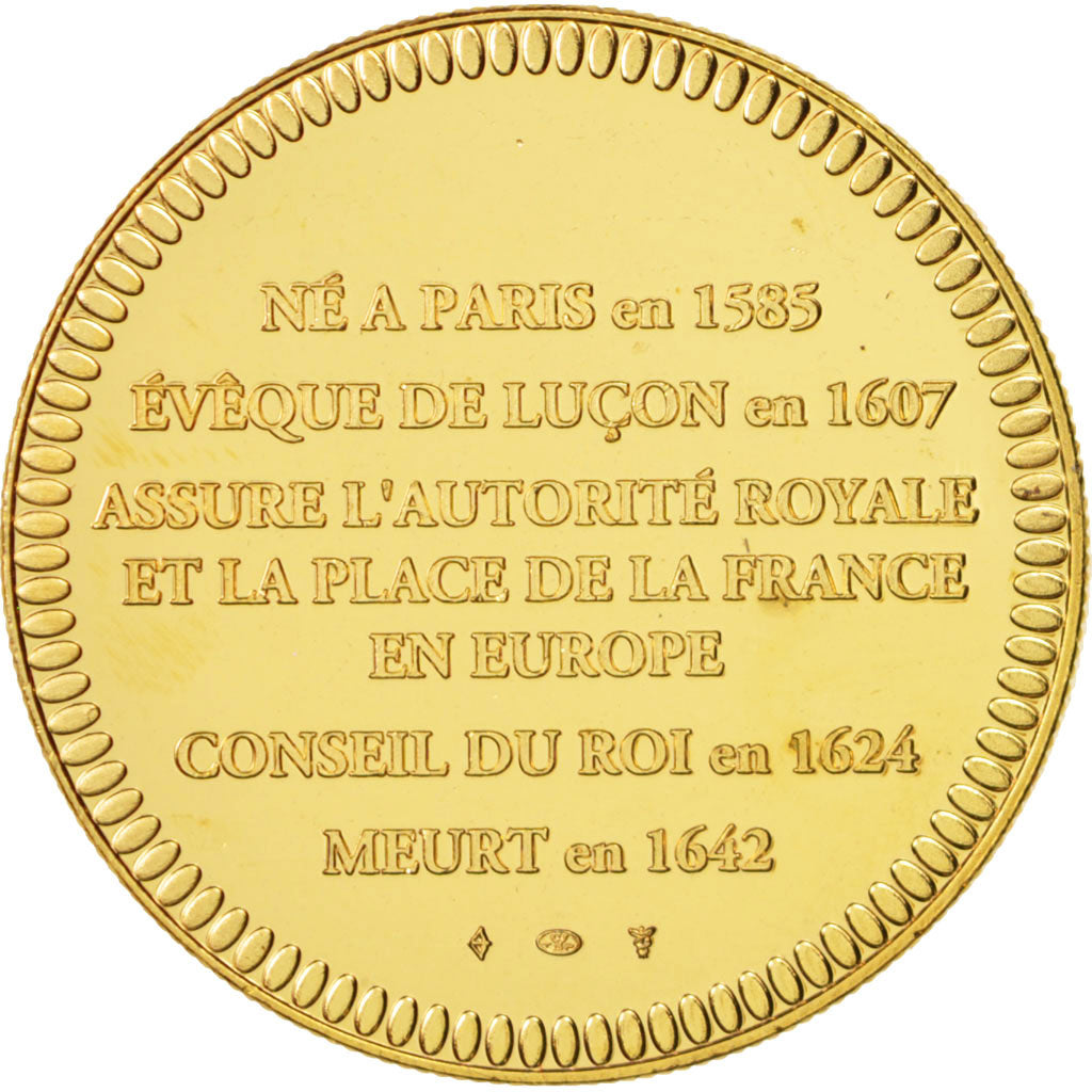 France, Medal, Cardinal de Richelieu, History, MS(63), Cupro-nickel