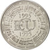 France, Medal, European coinage test, 1 ecu, History, 1995, AU(55-58), Nickel