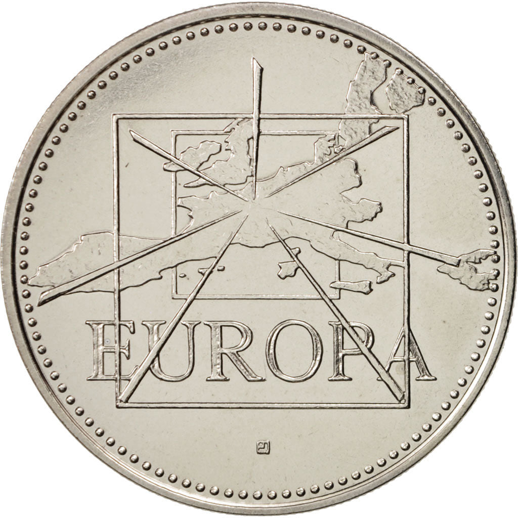 France, Medal, European coinage test, 1 ecu, History, 1995, AU(55-58), Nickel