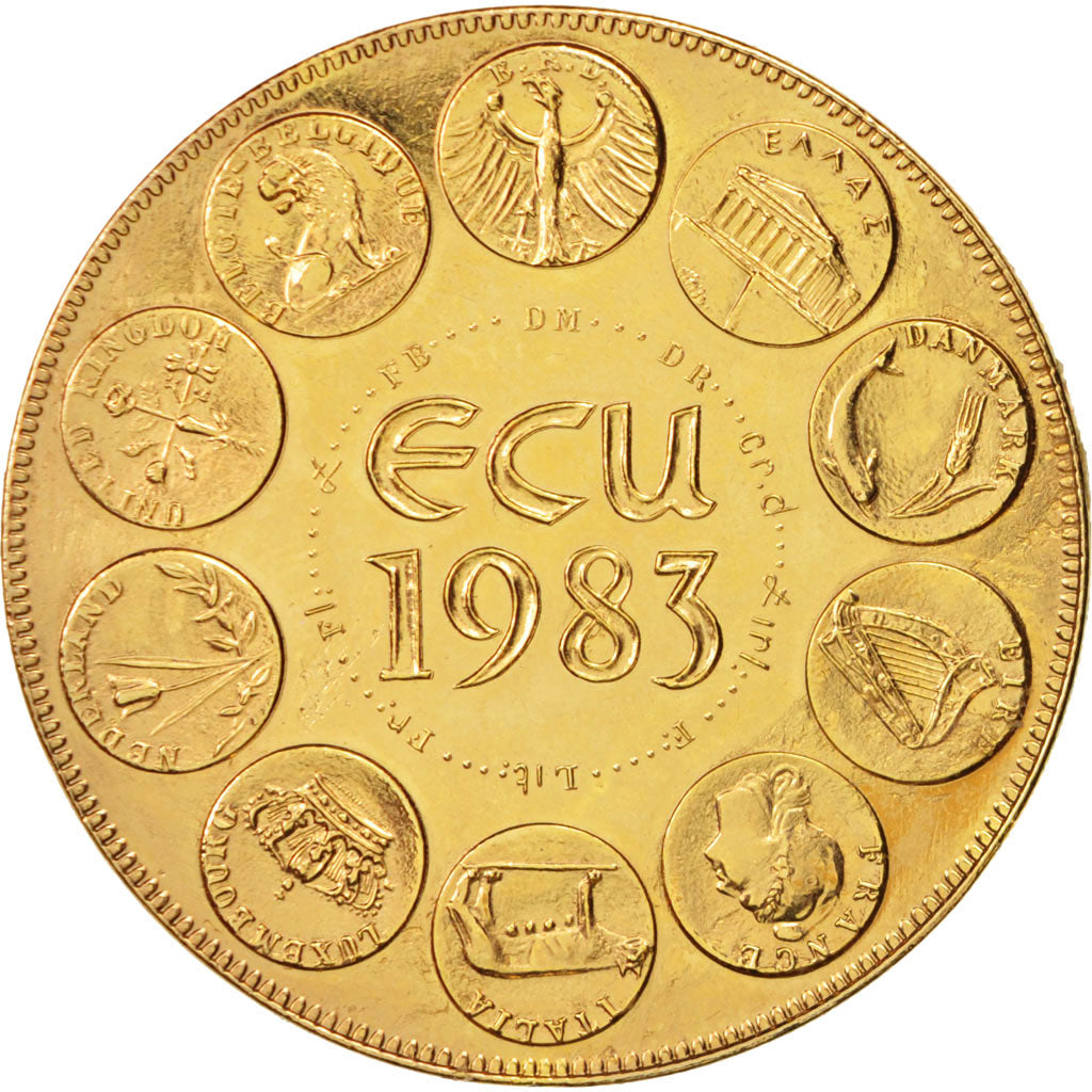Frankreich, Medal, European coinage test, 1 ecu, History, 1983, VZ, Cupro-nickel