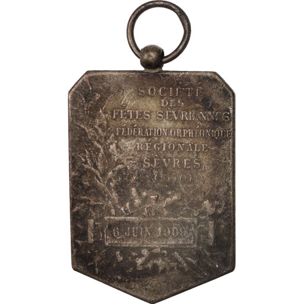 France, Medal, Société des Fêtes Sèvriennes, Fédération Orphéonique, Arts
