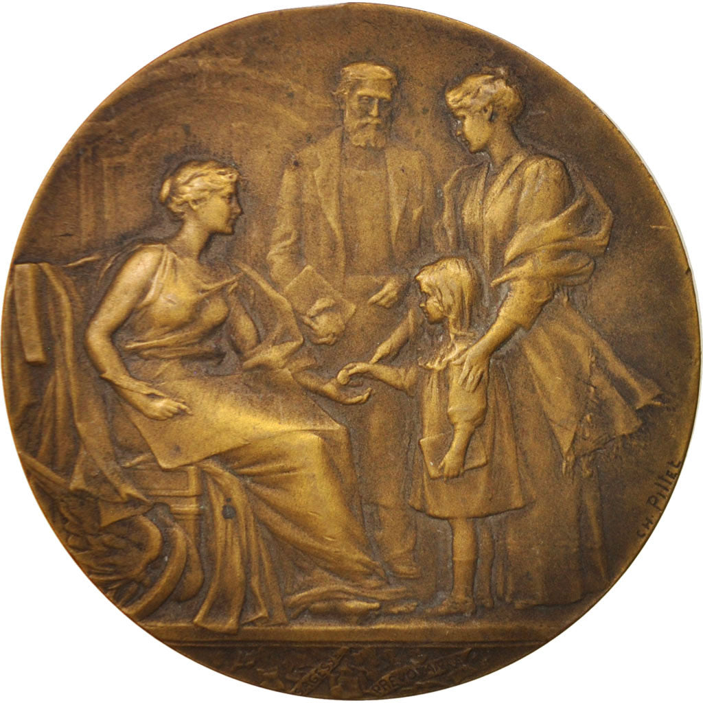 France, Medal, Saving bank's medal, Business & industry, 1954, Pillet