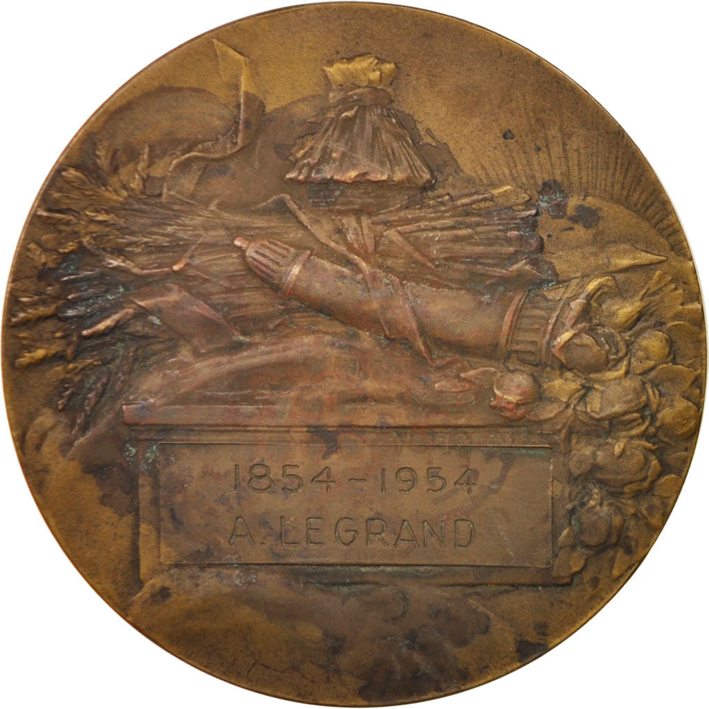 France, Medal, Saving bank's medal, Business & industry, 1954, Pillet