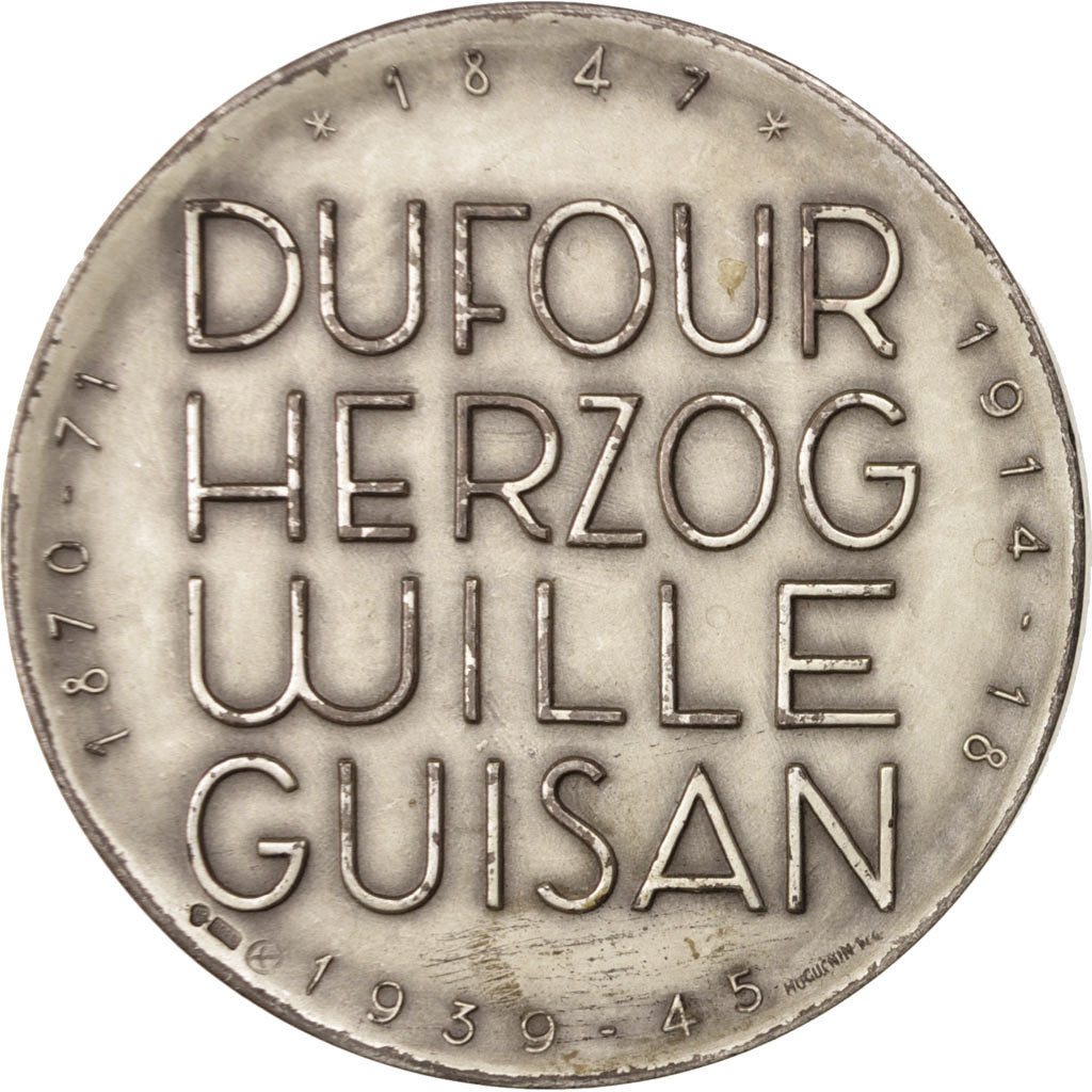 Switzerland, Medal, Swiss Generals, History, XXth Century, EF(40-45), Silver