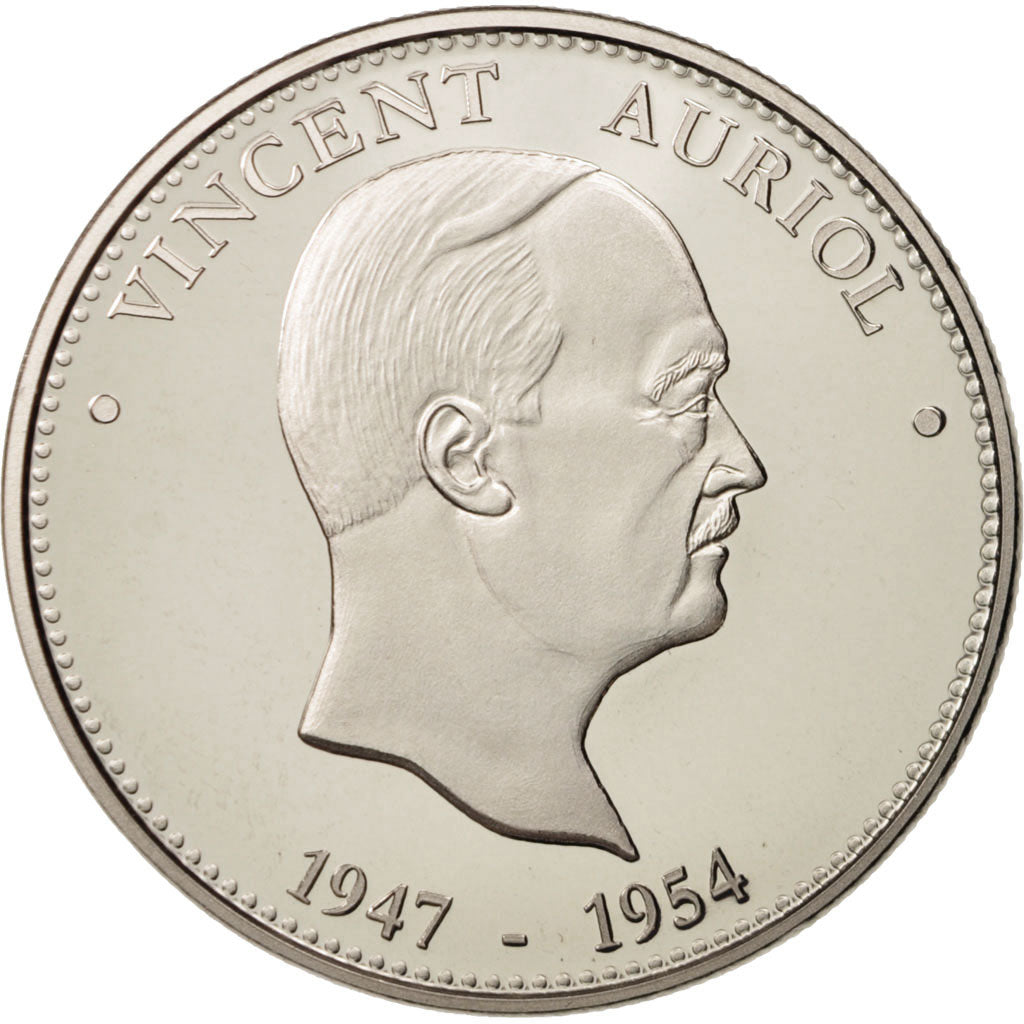 Francia, Medal, Les Présidents de la République, Vincent Auriol, French Fifth