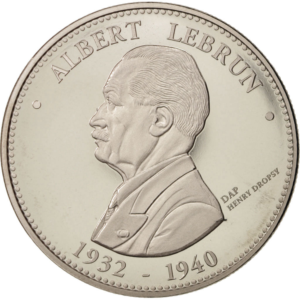 Francia, Medal, Les Présidents de la République, Albert Lebrun, French Fifth