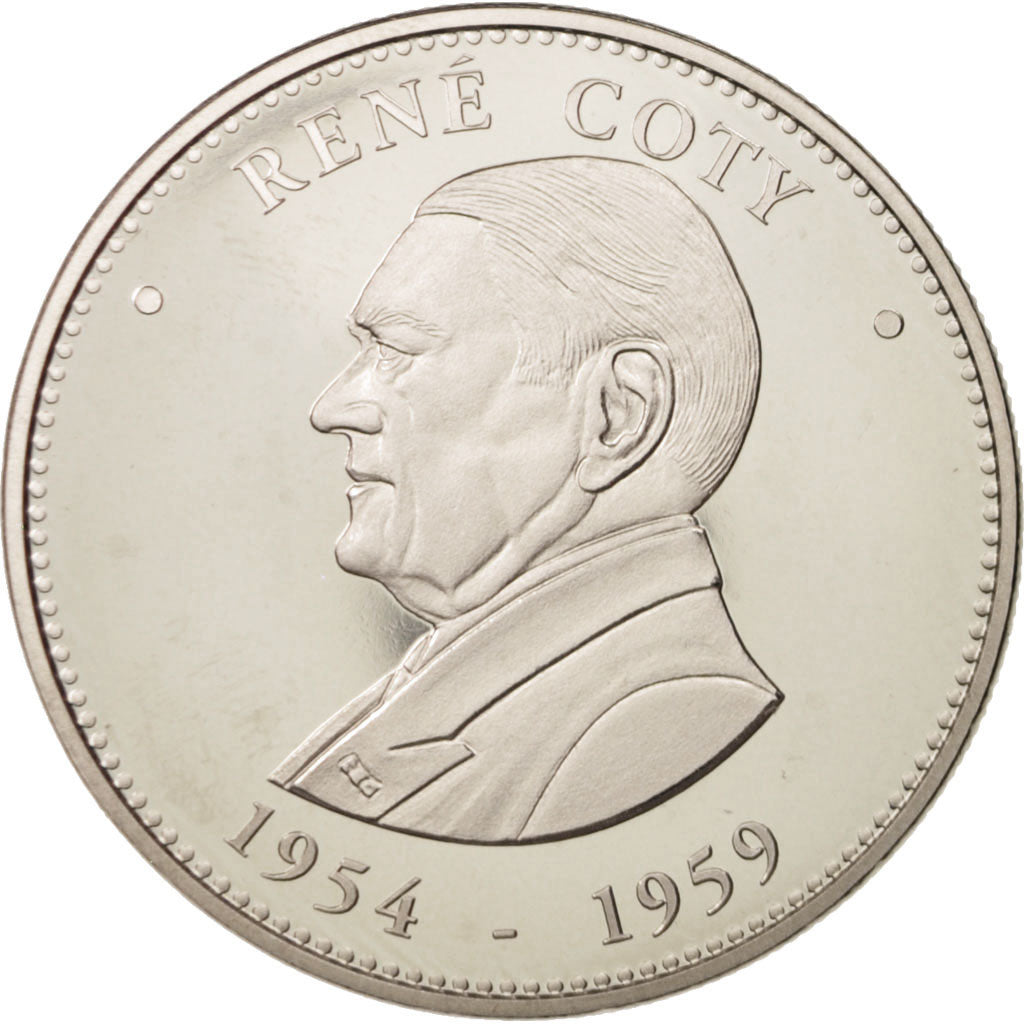 Frankreich, Medal, Les Présidents de la République, René Coty, French Fifth