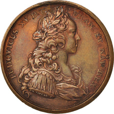 Frankreich, Medal, Majorité du Roi, Louis XV, History, 1723, Duvivier, SS
