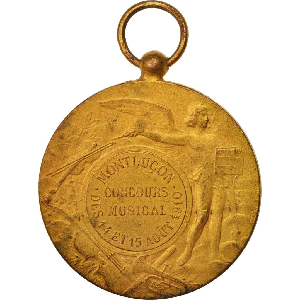 Frankrijk, Medal, Montlucon, Concours musical, Arts & Culture, 1910, Rasumny